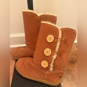 UGG OG Australia Bailey Button Triplet Boots in Classic Chestnut- before 2016-
